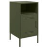 vidaXL Mesita de noche acero verde oliva 36x39x68 cm