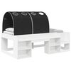 vidaXL Cama con T&uacute;nel 3 uds. Blanco y Negro Madera de ingenier&iacute;a