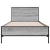 vidaXL Estructura cama madera ingenier&iacute;a metal gris Sonoma 100x200 cm