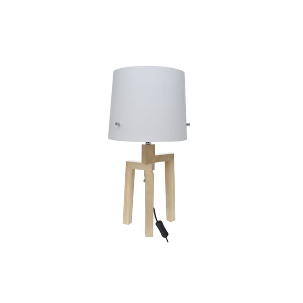 Set de 2 Lámparas de Mesa Base de Madera