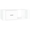 vidaXL Mesa de centro madera contrachapada blanco brillo 100x50,5x35cm