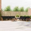 vidaXL Conjunto de sof&aacute;s de exterior con coj&iacute;n 9 pcs Natural y negro