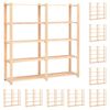 vidaXL Estanter&iacute;a 5 niveles 10 unidades madera pino maciza 500 kg