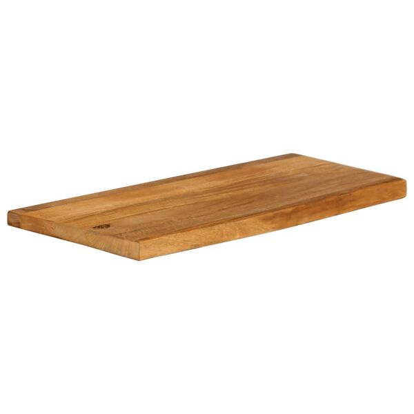 vidaXL Tablero de mesa borde natural madera maciza mango 80x30x2,5 cm