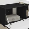 vidaXL Mueble de TV Montado en la Pared 2 pcs Negro 98 x 31 x 29,5 cm
