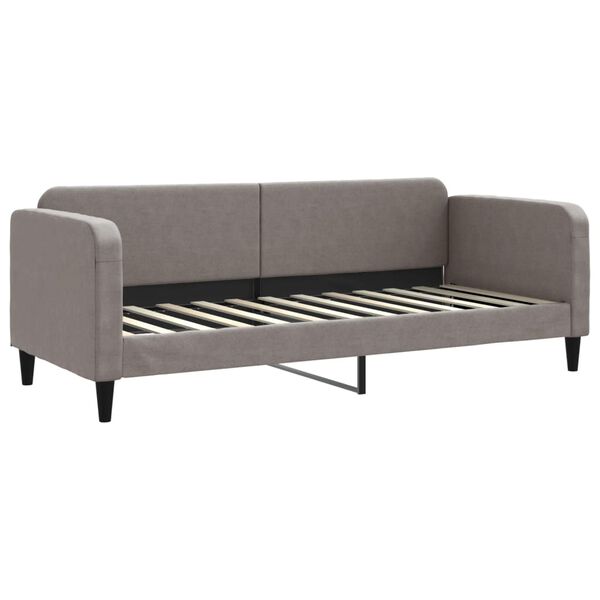 vidaXL Sof&aacute; cama nido con cajones tela gris taupe 80x200 cm