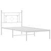 vidaXL Estructura cama sin colchón con cabecero metal blanco 90x200 cm