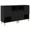 vidaXL Tableros Lateral 2 pcs Roble Negro 60 x 35 x 70 cm
