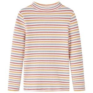 Camiseta infantil de manga larga cuello alto color crudo 92