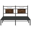 vidaXL Estructura de cama sin colch&oacute;n madera roble ahumado 137x190 cm