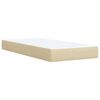 vidaXL Cama box spring con colch&oacute;n tela color crema 90x190 cm