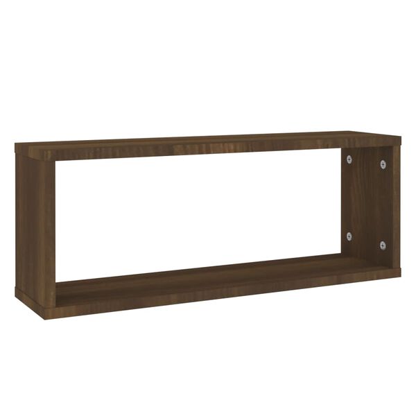 vidaXL Estantes c&uacute;bicos de pared 6 uds madera roble marr&oacute;n 60x15x23 cm
