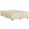 vidaXL Cama box spring con colch&oacute;n tela color crema 140x190 cm