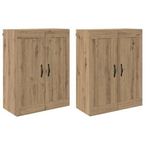 vidaXL Mueble de pared 2 pcs Roble artisan 69,5 x 34 x 90 cm