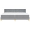vidaXL Cama tipo Box Spring con colch&oacute;n Gris Claro 200 x 200 cm tela