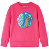Sudadera infantil rosa chillón 128