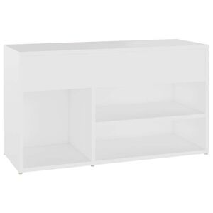 vidaXL Zapatero de madera contrachapada blanco 80x30x45 cm