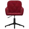 vidaXL Sillas de comedor giratorias 2 unidades terciopelo rojo tinto