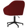 vidaXL Silla de comedor giratoria de terciopelo rojo tinto