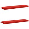 vidaXL Cojines para banco de 2 piezas SOEST 2 uds. 100% Poli&eacute;ster Rojo