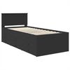 vidaXL Sof&aacute; cama con caj&oacute;n Negro 90 x 200 cm Madera de ingenier&iacute;a