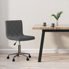 vidaXL Silla de oficina giratoria de terciopelo gris oscuro