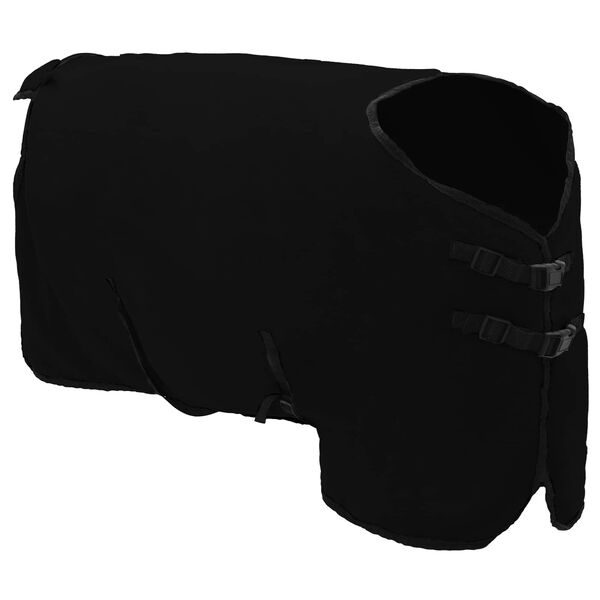 vidaXL Manta para Caballo Negro Poli&eacute;ster