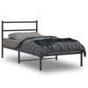 vidaXL Estructura cama sin colchón con cabecero metal negro 100x200 cm