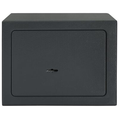 vidaXL Caja fuerte mecánica de acero gris oscuro 23x17x17 cm