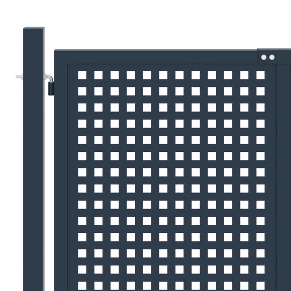 vidaXL Cancela de valla de acero gris antracita 306x150 cm