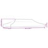 vidaXL Techo de carpa para celebraciones terracota 6x3 m 270 g/m²