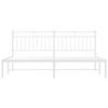vidaXL Estructura cama sin colchón con cabecero metal blanco 183x213cm