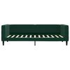 vidaXL Sof&aacute; cama sin colch&oacute;n terciopelo verde oscuro 90x200cm