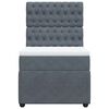 vidaXL Cama box spring con colch&oacute;n terciopelo gris oscuro 100x200 cm