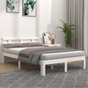 vidaXL Estructura de cama sin colch&oacute;n blanco 140x190 cm