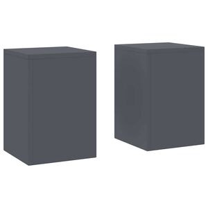 vidaXL Soporte de plantas 2 uds. Gris antracita 24 x 24 x 35 cm