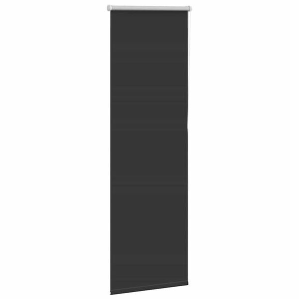 vidaXL Estor Enrollable Opaco negro 55x130 cm Tela Ancho 50,7 cm