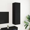 vidaXL Mueble de TV de Pared Roble Negro 30,5 x 30 x 110 cm