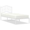vidaXL Estructura cama sin colch&oacute;n con cabecero metal blanco 90x190 cm