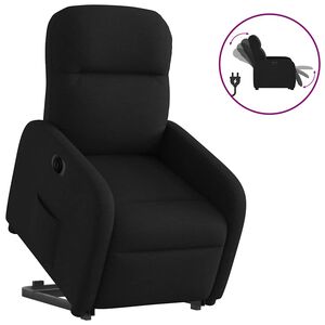 vidaXL Sill&oacute;n el&eacute;ctrico reclinable elevable de tela negro