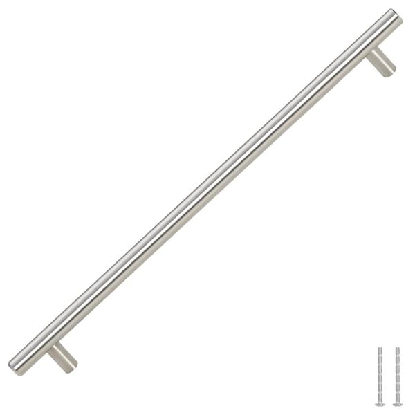 vidaXL Tiradores para armarios 5 uds acero inoxidable plateado 320 mm