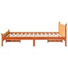 vidaXL Cama sin colch&oacute;n madera maciza de pino marr&oacute;n cera 120x200 cm