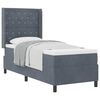 vidaXL Cama tipo Box Spring Gris oscuro 80 x 200 cm Terciopelo