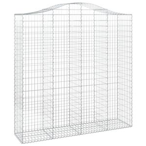 vidaXL Cesta gaviones forma arco hierro galvanizado 200x50x200/220 cm