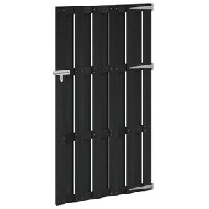 vidaXL Puerta de jard&iacute;n 100 x 180 cm WPC y Aluminio Negro