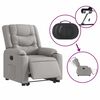 vidaXL Sill&oacute;n el&eacute;ctrico reclinable elevable de tela gris nube