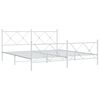 vidaXL Estructura cama sin colchón con estribo metal blanco 183x213 cm