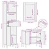 vidaXL Juego de muebles de ba&ntilde;o 3 pcs Nogal Madera de mango maciza