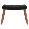 vidaXL Sill&oacute;n de relax con taburete terciopelo negro