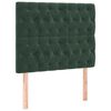 vidaXL Cama box spring con colch&oacute;n terciopelo verde oscuro 90x190 cm